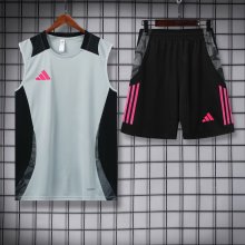 2024 AD Gray Tank Top And Shorts Suit