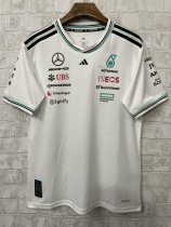 2025 F1 Benz New Pattern Short Sleeve Racing Suit