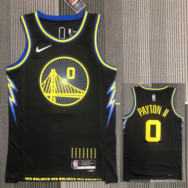 21-22 Warriors PAYTON II #0 Black City Edition Top Quality Hot Pressing NBA Jersey