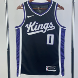 23-24 Kings MONK #0 Black Top Quality Hot Pressing NBA Jersey