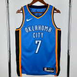 22-23 OKC Thunder HOLMGREN #7 Blue City Edition Top Quality Hot Pressing NBA Jersey
