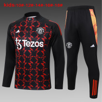 24-25 Man Utd High Quality Kids Half Pull Tracksuit