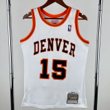 2006-07 Nuggets ANTHONY #15 White Retro Top Quality Hot Pressing NBA Jersey