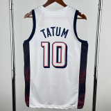 2024 Olympic Game USA TATUM # 10 White Basketball Jersey