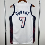 2024 Olympic Game USA DURANT # 7 White Basketball Jersey