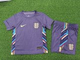 2024 Englande Europe Cup Away Player Version Kids Soccer Jersey