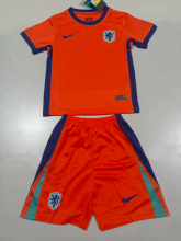 2024  NetherIands European Cup Home Kids Soccer Jersey