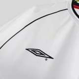 2002 England Home White Retro Soccer Jersey