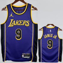 22-23 LAKERS JAMES JR. #9 Purple Top Quality Hot Pressing NBA Jersey (Trapeze Edition)