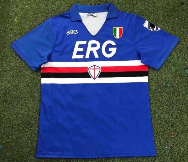 1991-1992 Sampdoria Home Retro Soccer Jersey