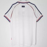 1998 France Away White Retro Soccer Jersey