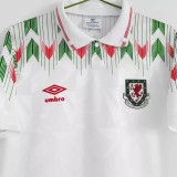1990-1992 Wales Away White Retro Soccer Jersey