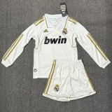 2011-2012 RMA Home Long sleeves Retro Kids Soccer Jersey