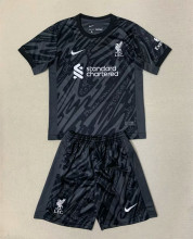 24-25 Liverpool Goalkeeper Kids Soccer Jersey