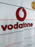 2003-2005 Man Utd Away Long Sleeve  Retro Soccer Jersey