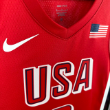 2024 Olympic Game USA JAMES # 6 Red Basketball Jersey