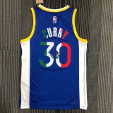 21-22 Warriors CURRY #30 'Mexico' Blue City Edition Top Quality Hot Pressing NBA Jersey