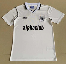 2001 Santos FC Home White Retro Soccer Jersey