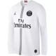 2018-2019 PSG Paris Jordan White Long Sleeve Retro Soccer Jersey