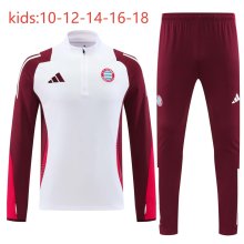 24-25 Bayern High Quality Kids Half Pull Tracksuit