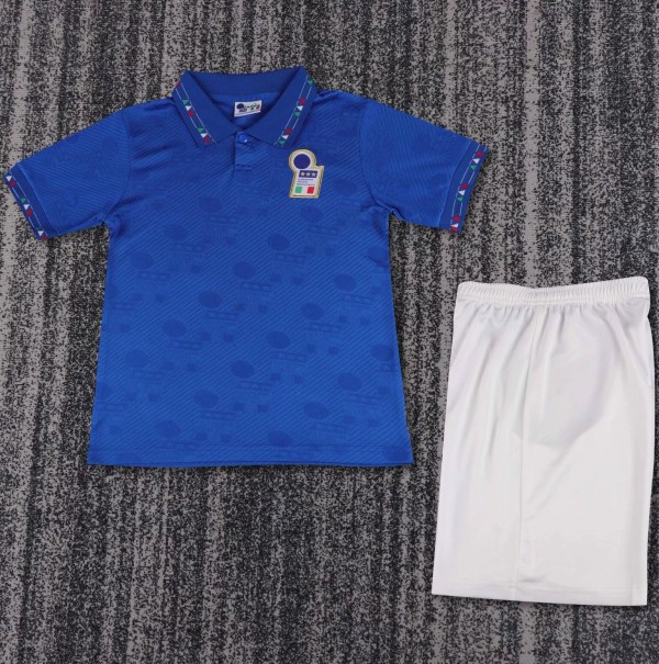 1994 Italy Home Retro Kids Soccer Jersey