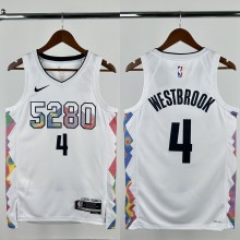 24-25 Nuggets WESTBROOK #4 White City Edition Top Quality Hot Pressing NBA Jersey