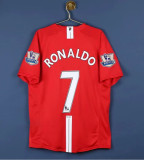 RONALDO 7 #2007-2008 Man Utd Home League Edition Retro Soccer Jersey(联赛版 带双臂章)