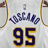22-23 LAKERS TOSCANO #95 White Top Quality Hot Pressing NBA Jersey