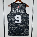 SA Spurs PARKER #9 Camouflage color Top Quality Hot Pressing NBA Jersey