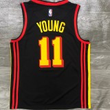 HAWKS YONNG #11 Black Top Quality Hot Pressing NBA Jersey