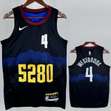 23-24 Nuggets WESTBROOK #4 Black City Edition Top Quality Hot Pressing NBA Jersey