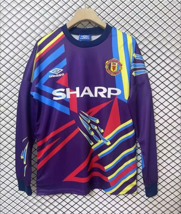 1992-1993 Man Utd GoalKeeper Long Sleeves Retro Soccer Jersey