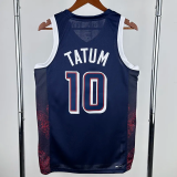 2024 Olympic Game USA TATUM # 10 Dark Blue Basketball Jersey