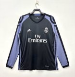 2016-2017 RMA Away Black Long sleeves Retro Soccer Jersey