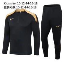 2024 NK Black Kids Half Pull Tracksuit
