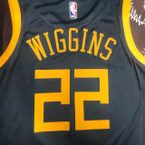2018 WARRIORS WIGGINS #22 Black Gray Top Quality Hot Pressing NBA Jersey