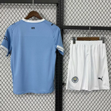 25-26 Man City Home Kids Soccer Jersey