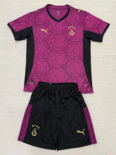 25-26 Galatasaray Brown Red Kids Soccer Jersey