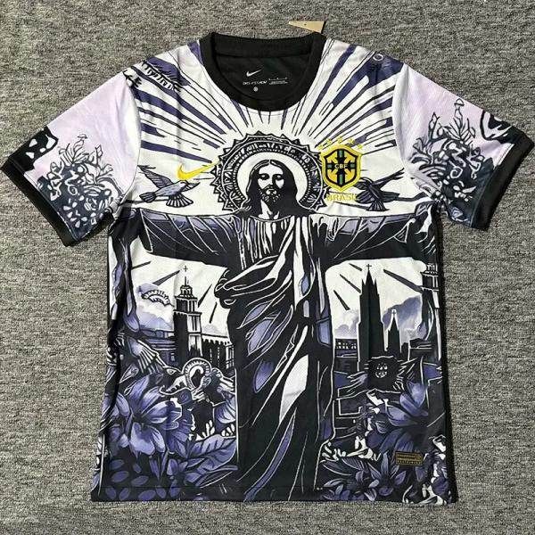 25-26 Brazil Black Special Edition Fans Soccer Jersey (耶稣黑白)