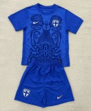 25-26 Finland Away Kids Soccer Jersey