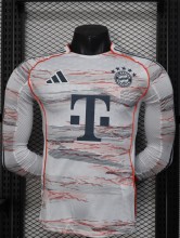 25-26 Bayern Away Long Sleeve Player Version Soccer Jersey (长袖球员)
