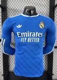 25-26 RMA Third Long Sleeve Player Version Soccer Jersey