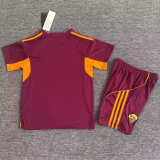 25-26 Roma Home Kids Soccer Jersey