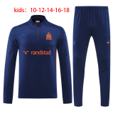 24-25 Marseille High Quality Kids Half Pull Tracksuit