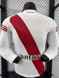 25-26 River Plate Home Long Sleeve Player Version Soccer Jersey (长袖球员) 1:1 Thai Quality