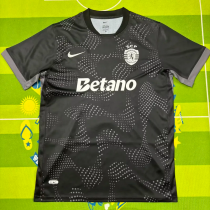 25-26 Sporting Lisbon Black Fans Soccer Jersey 1:1 Thai Quality 25-26 Sporting Lisbon Black Fans Soccer Jersey 1:1 Thai Quality