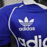 2025 AD Blue Player Version Polo Short Sleeve 1:1 Thai Quality