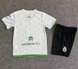 25-26 Racing de Santander Home Kids Soccer Jersey