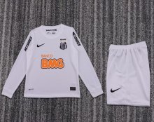 2013 Santos FC Home Long sleeves Kids Retro Soccer Jersey