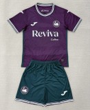 25-26 Swansea City Away Kids Soccer Jersey